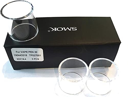 Original Smok Vape Pen 22 Reemplazo Pyrex Tanque - 22mm, Sin Tabaco y Sin Nicotina