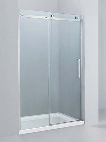 Yellowshop - Porta a Nicchia Box Cabina Doccia Bagno Anta Scorrevole Reversibile in Cristallo Temperato 8mm Trasparente Varie Misure Cm 100 120 140 160 (Cm 140)