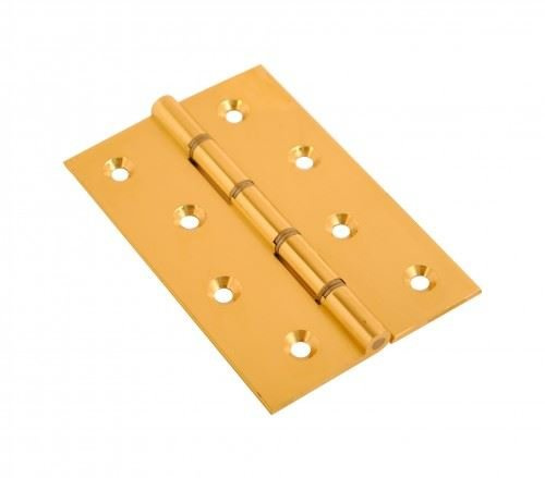 Dzina Hinge DSW 102x67x2.2mm EB Screws Polished Brass Pack Qty 1 Pair