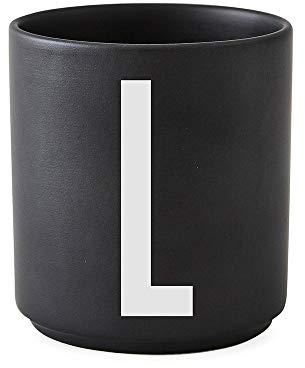 Design Letters - Personal Porzellanbecher - schwarz - L - Arne Jacobsen - Design - Tasse