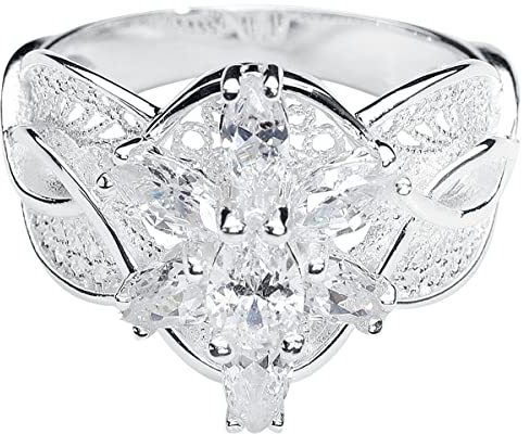 Der Herr der Ringe Arwens Abendstern Frauen Ring silberfarben 50