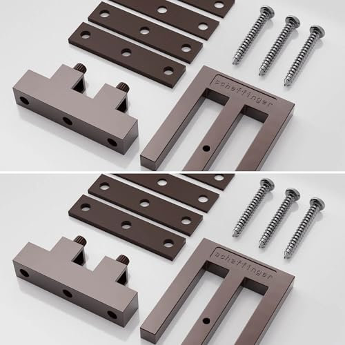 Scheffinger EM3 Sepiabraun, Fenstersicherung für Fenster oder Türen aus Kunststoff/Holz/Aluminium, Einbruchschutz DIN zertifiziert, hochwertiger massiver Stahl, Schutz gegen Einbruch, 2er Set