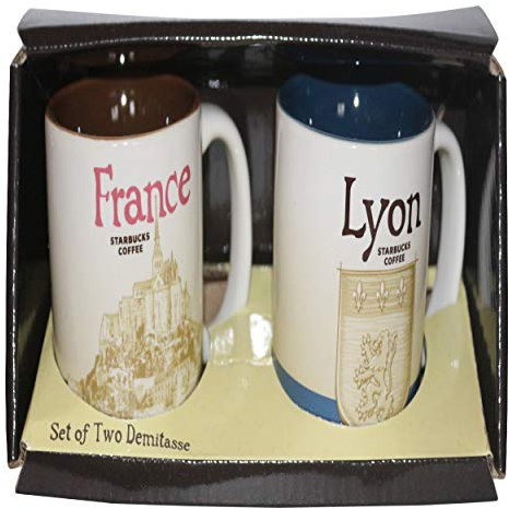 Starbucks Espresso Set Demitasse Lyon Frankreich/France Kaffee Espresso Tasse