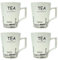 NAMAI - Set di 4 Tazze Da The, 300 ML, 11CM Altezza x 8,5CM Diametro, Porcellana Resistente, Adatte in Lavastoviglie e Microonde, Design Elegante, Idea Regalo