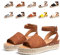 Hitmars Sandalias Mujer Verano Plataforma Alpargatas Esparto Cuña Zapato Punta Abierta Hebilla Comodas Marrón Talla 39 EU