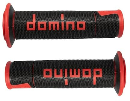 Manopole in gomma per manubrio moto da strada, sportbike, naked, tourer, sportbike, moto2, moto3, premoto3, moto4, moto5 (rosso)