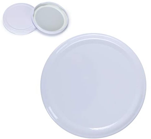 MorNon 100 Stück Twist Off Deckel Ersatzdeckel Verschlüsse Schraubdeckel für Sturzgläser to 82 mm Sturzglas Passend für 230/350 / 435 ml / 565 ml Einmachgläser Einkochgläser Weiß