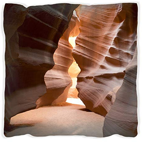 Wallario Dekokissen 40 x 40 cm, Antelope Canyon Arizona USA, beidseitig Bedruckt, Kuschelkissen mit weicher Plüsch-Oberfläche