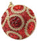 FeiliandaJJ Weihnachtskugeln 8CM Strass Glitter Kugel Weihnachten Deko Anhänger Schaum Christbaumkugeln für Weihnachtsbaum Party Home Hochzeit (Rot)