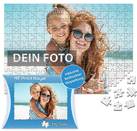 Foto-Puzzle 24-1000 Teile in inkl. hochwertiger Verpackung - mit eigenem Foto Bedrucken - Puzzle selber gestalten - 192 Teile in Kartonverpackung
