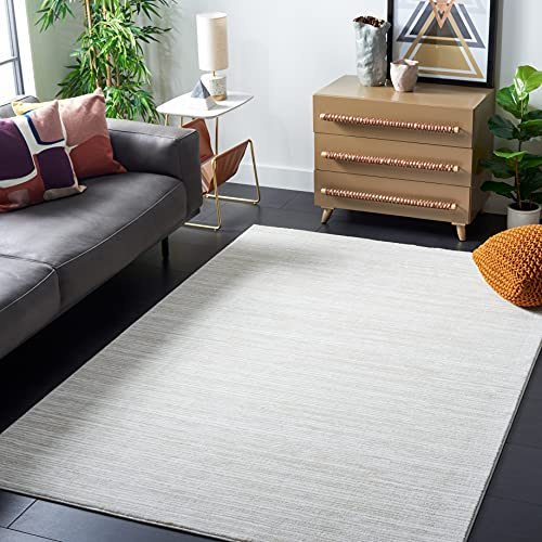 SAFAVIEH Modern Teppich für Wohnzimmer, Esszimmer, Schlafzimmer - Vision Collection, Kurzer Flor, Elfenbein, 122 X 183 cm