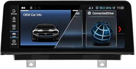 PEMP 10,25‑Zoll‑Linux‑Display für BMW 3‑Serie F30 sowie X1 F48 | ID5 ID6 EVO 2017‑2019, unterstützt iOS 26, drahtloses CarPlay & Android Auto, Anrufe und Musik über OEM‑Bluetooth