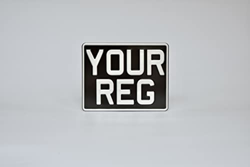 Metal Pressed Classic 9x7 Motorbike Number Registration Plate