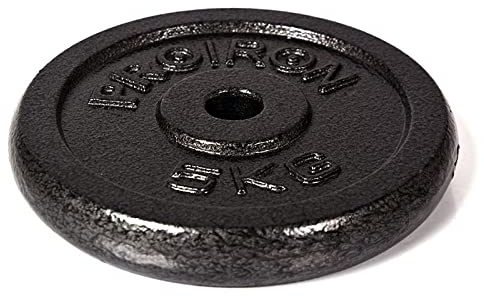 Weight Plates Set, for 1 / 25mm Diameter Standard Dumbbell/Barbell Bars, Electro-Painted Cast Iron, for Weightlifting, Fitness, Home Gym, Black (Size : 2.5kg*4)
