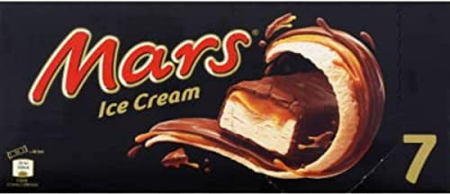 Mars Mars 7 barres glacees 280g - Le paquet de 7 barres - 280g
