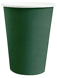 Santex - 10 GOBELETS Carton Bio 25CL Vert FONÇÉ