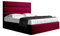 Grekpol- Polsterbett 140,160,180,200x200 cm,Bett mit Bettkasten,Idee für jeden Raum, geeignet für Erwachsene und Kinder-Boston (Rotwein (Riviera 59), 140x200 cm)