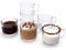 Juego de 6 Tazas de Vidrio Apilables para Café, Capuchino y Te - Vasos Totalmente Templados Con Asas para Bebidas Calientes (250 cc/8,5 oz)
