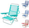 Creaciones Llopis Silla de Playa Baja Plegable Reclinable y Convertible en Tumbona 4 Colores Disponibles (Agua Marina)
