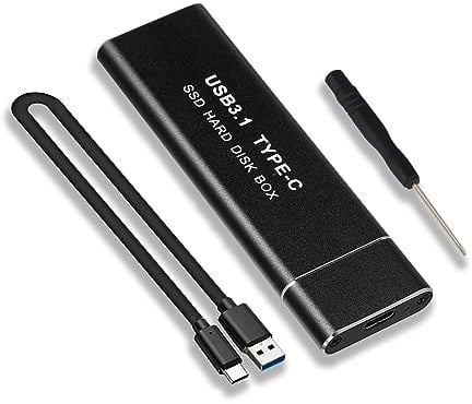 Custodia SSD M.2 NVME(NOT NFGG), Disco Rigido Enclosure Alluminio Adapter USB C 3.1 Gen2 10Gbps per SSD 2230/2242/2260/2280 M-Key,Case SSD M.2