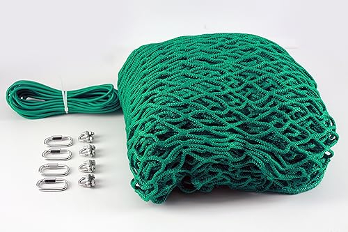 time4horses Futtersparnetz für Heuraufen 280x280cm, Maschenweite 100x100mm, Seilstärke 5mm Heunetz inkl. Befestigungsmaterial