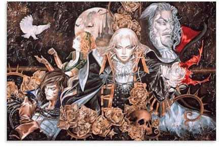 MUTYNE Castlevania Art Retro Poster Dekorative Malerei Leinwand Wandkunst Wohnzimmer Poster Schlafzimmer Malerei 08x12inch(20x30cm)
