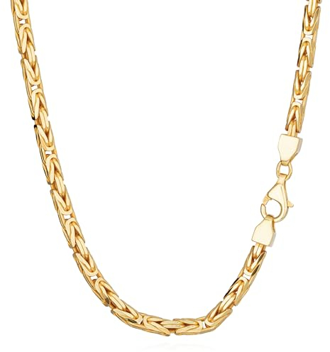 NKlaus 55cm Königskette 925 Silber Gelbgold Vergoldet elegante Halskette Breite: 3,9mm Collier 45,75g schwer 15123