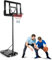 LIFEZEAL Panier de Basket sur Pied avec Hauteur Réglable 130-305 cm, Panier de Basket-Ball à roulettes Interieur et Exterieur avec 2 Filtes, Poteau et Panneau Robuste, pour Enfant, Adulte