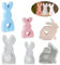 3 Stück 3D Osterhase Silikonform Kerzenhalter, Gießformen Silikon Ostern, Silikonform Hase, Silikonformen Ostern Hasenform für Ostern, DIY Gießform Osterhase für Kerzenständer Kerzenherstellung Gips
