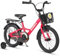 Glerc Bubble 14 Zoll Kinderfahrrad für 3 4 5 6 Jahre alte Jungen und Mädchen mit Korbstabilisatoren und Gepäckträger, Rosenrot