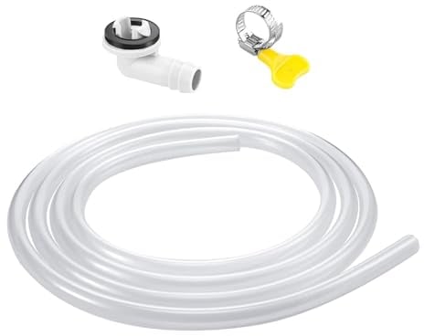 Air Conditioner Drain Hose - Portable Leakproof AC Drain Hose Kit | AC Drain Pipe Replacement with Hose Connector and Clamp, Window Air Conditioner Unit Parts