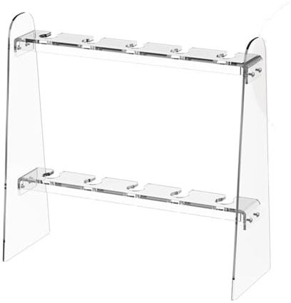 Yominerr Support de Verre à Champagne en Acrylique, Mur à Champagne à 2 Niveaux avec 10 Fentes, Support de Support à Champagne pour Comptoir de Fête