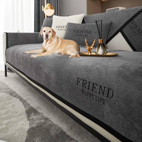 YWQJL Sofabezug Ecksofa Stretch Ohne Armlehne U Form 2 Sitzer 3 Sitzer Sofaschoner rutschfest Sitzfläche I Form Ecksofa Wasserdicht Katze Für Hunde Sofa Überzug(#16,90x160cm)