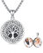 CUOKA MIRACLE Baum des Lebens Bild Kette 925 Silber Lebensbaum Medaillon Kette Foto Bilder Anhänger Halskette Amulett für Damen (02-keltisch)