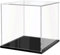 JUJOMAT Schaukasten Vitrine mit Schwarzer Basis Klare Acrylkasten Organizer Staubdichte Schaukasten Acryl für Action-Figuren Spielzeug Sammlerstücke 35*35*35cm