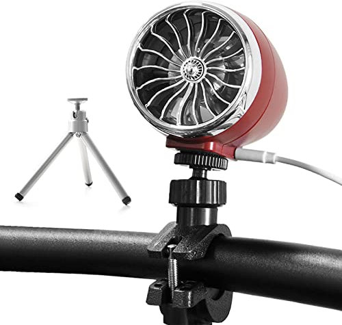 kosingna Portable USB Mini Cooling Fan with Tr Bike Handlebar Electric Fan Outdoor Cycling Fan with 4 Speeds for Camping Riding Traveling Bedroom