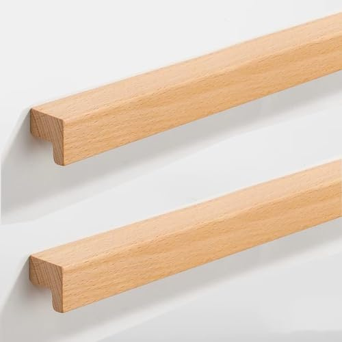 SYZOW 6 Pack Wooden Kitchen Cupboard Handles, Cabinet Hardware Drawer Pulls, Kitchen Cabinet Door Handles Pull,Wooden Drawer Wardrobe Handles 160mm