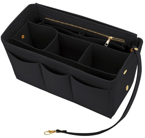 Sunshine smile Handtaschen Organizer,Filz Taschenorganizer Bag in Bag,Organizer Tasche,Filz Taschenorganizer mit Entnehmbare Fächer,Bag in Bag Organizer für LV Speedy 30,Taschenorganizer Schwarz M