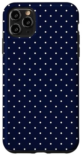 Boho Tiny Polka Dot Rockabilly Cute Navy Blue Polkadot Case for iPhone 11 Pro Max