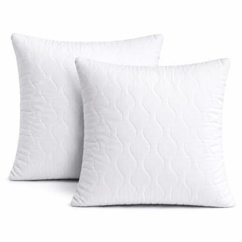 HEIMTEX Steppkissens Kissen 50x50cm 2er-Pack – Mikrofaser Kissen 50x50cm mit 350g Füllung aus frischer Faser Premium Hotelqualität, hypoallergen, Bettkissen, Sofa Dekokissen,Schlafkissen, Baumwolle