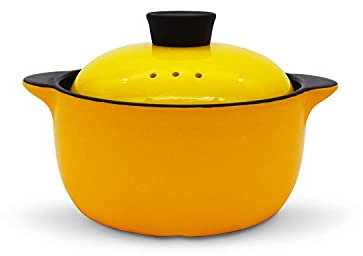 SUNMME Ceramic Cooking Pot 2.8-quart Colorful Double Handle Lid Pure Round Dish Casserole/clay Pot/earthen Pot/ceramic Cookware With Heat-resistant For Gift Box