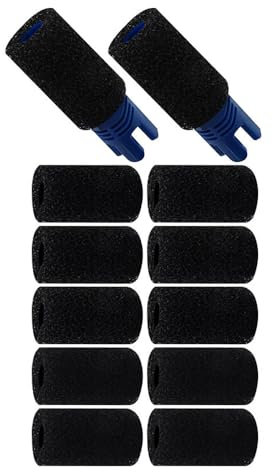 Pièces de rechange pour nettoyeur de piscine, 2 Tail Sweep Pro avec 10 brosses en mousse, nettoyeur de piscine Tail Sweep Pro avec récureur, compatible avec Polaris 180 280 360 380 480 3900 Sport