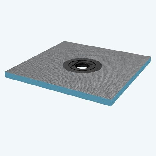 doporro Piatto Doccia 75x75x4 cm da Piastrellare in Polistirene Rigido XPS Tagliabile, con Piletta di Scarico 35L/min, Pronto per Bagno Moderno