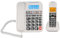 Asixxsix Telefono Cordless, Telefoni Fissi Espandibili per la Casa con Segreteria Telefonica, Blocco delle Chiamate, Annunciatore di ID Chiamante, (WHITE)