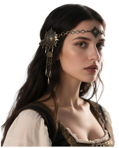 L'VOW Nordische Valkyrie Stirnband kopfkette für LARP Wikinger