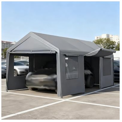 Robustes Carport-Dach Mit Metallrahmen, Wetterfest, Für Traktoren, LKWs, Wohnmobile Und SUVs