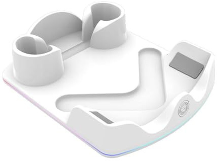 Cymwer Charging Dock for 3S Headest Fast Charging Station with RGB Light Headset Display Stand and Controller Mount Controller Holder for 3S/3/2 Headset