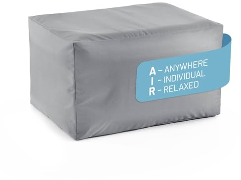 Lumaland Aufblasbarer Hocker | Outdoor Camping Sitzsack - ideal zu Sessel & Sofa | Regulierbarer Luftsessel - Bis 150kg Belastbar & Wasserabweisend, 60x45x35 cm | Schnell Aufgepumpt für Strand & Co.