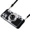 Awsaccy Emily in Paris Phone case iPhone 11 Pro Max, 3D Cool Unique Cute Camera Design Case PC Silicone Cover Case with Long Strap Rope for Apple iPhone 11 Pro Max 6.5 inch (Moderate Hardness), Black