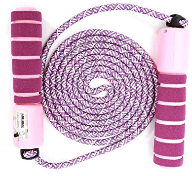 boogift Springseil Kinder, Speed Rope mit Zähler und Komfortablen Griffen, Verstellbares, Anti-Rutsch Griffe für Damen Herren Kinder Sport Training, Boxen,Training Und Fitness